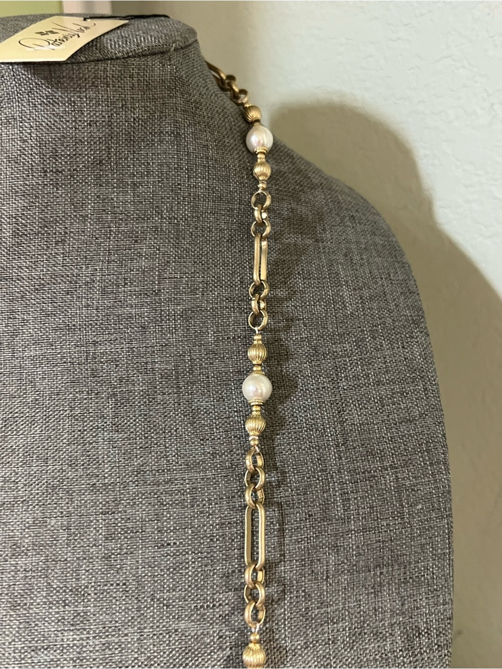 NWT Patricia Nash Gold Chain Necklace with Pearls #PNNK - Picture 4 of 9
